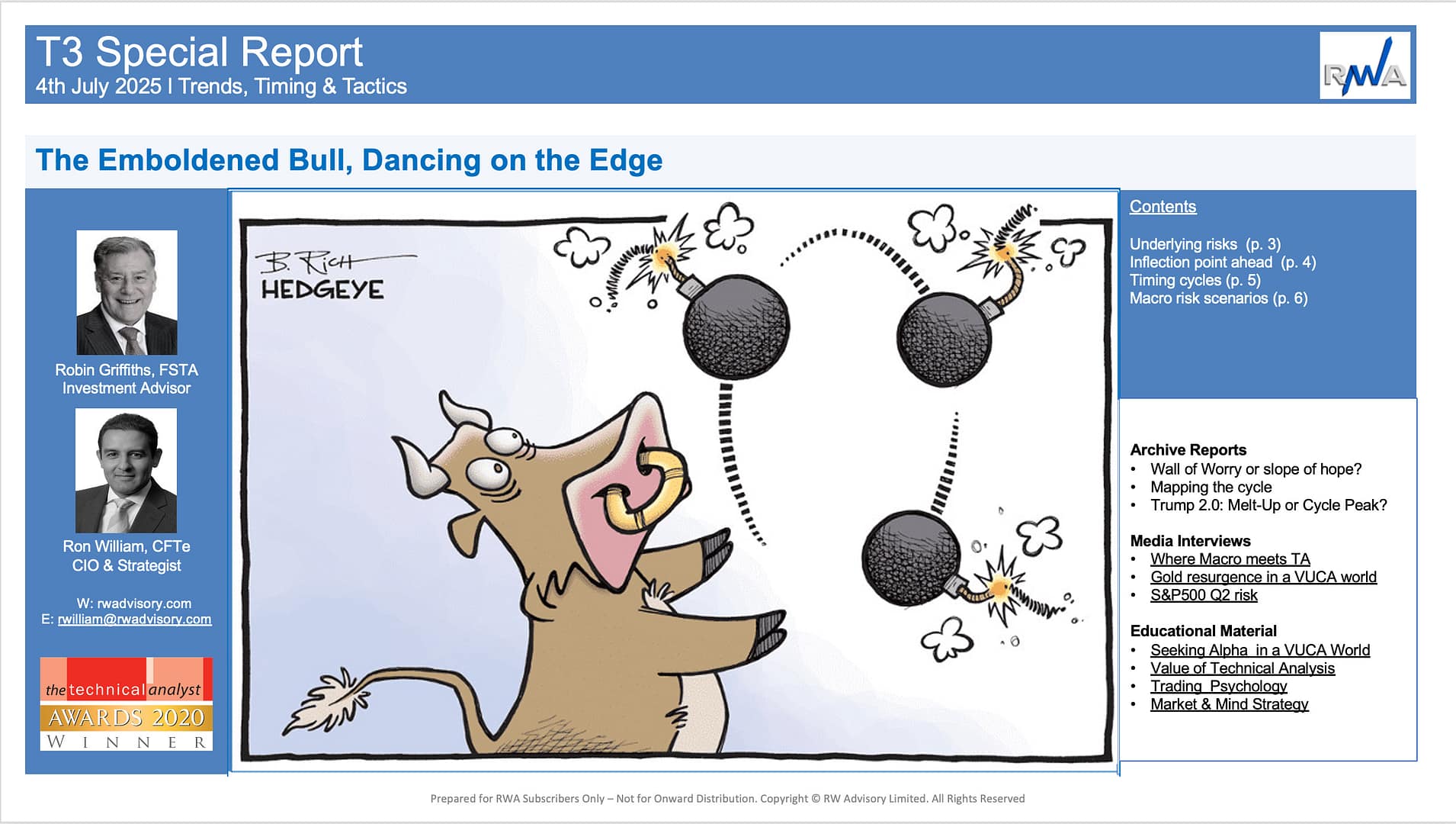 An Emboldened Bull, Dancing on the Edge